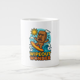 Wipeout Moai Chibi Surf Versagt Jumbo-Tasse