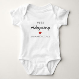 Wir Adoptierte Baby / Child Ankündigung Herz Baby Strampler