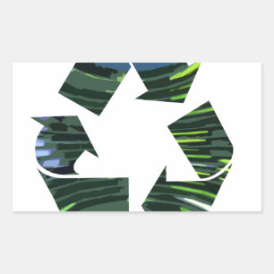 Wir Adore RECYCELTE Champions NVN253 Umwelt Spaß Rechteckiger Aufkleber
