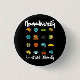 Wir alle denken anders an das Shirt der Neurovielf Button
