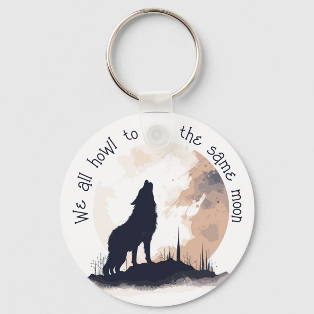 Wir alle klammern uns an das gleiche Moon Inspirat Schlüsselanhänger (Vorderseite)