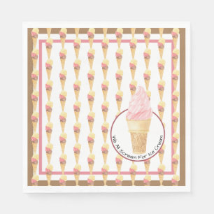 Wir alle schreien nach Eiscreme-Papiernapkin Serviette