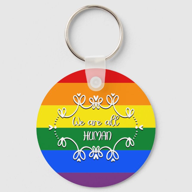 Wir alle sind der Monat mit dem LGBTQ Schlüsselanhänger (Vorderseite)