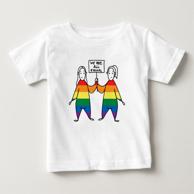 Wir alle sind gleich baby t-shirt (Vorderseite)