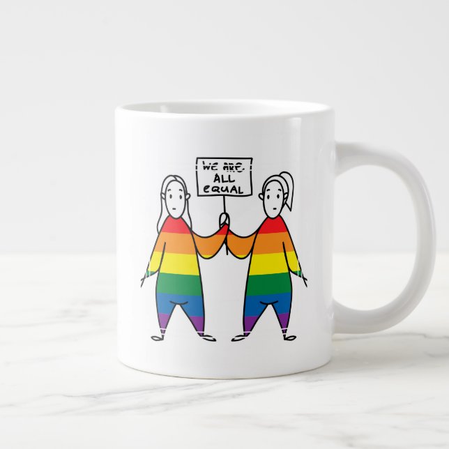 Wir alle sind gleich Jumbo-Tasse (Rechts)