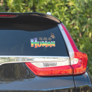 Wir alle sind menschlicher Regenbogen Aufkleber