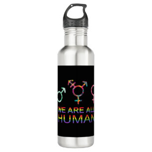 Wir alle sind Symbole für das menschliche Geschlec Edelstahlflasche