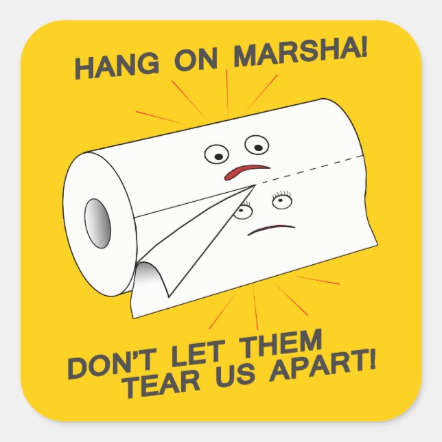 Wir als Teil Quadratischer Aufkleber (Vorderseite)