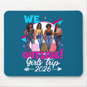 Wir Außerhalb Mädchen Reise 2026 Afro Mädchen Schw Mousepad