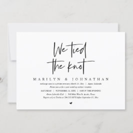 Wir band den Knoten, Hochzeitsfeier Party Invitati Einladung