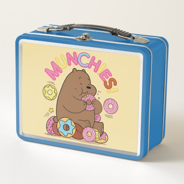 Wir Bare Bars - Grizz Donut Munchies! Metall Brotdose (Vorderseite)