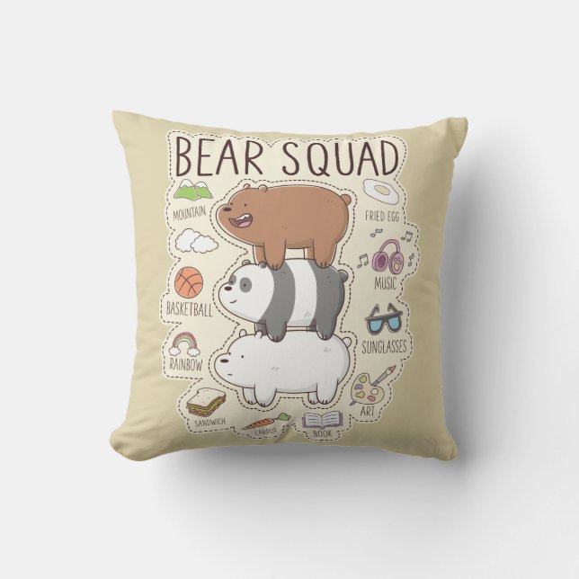 Wir Bare Bears - Bärenquad Journal Graphic Kissen (Vorderseite)
