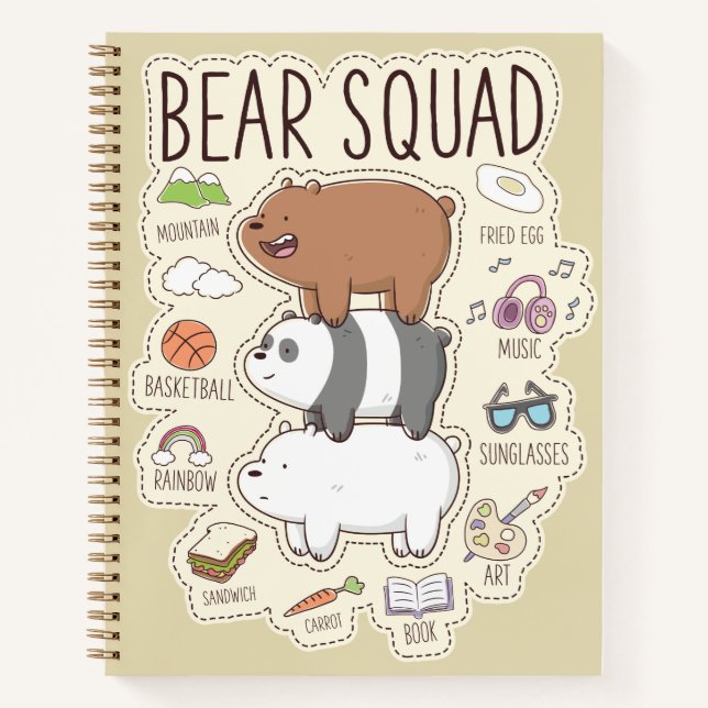 Wir Bare Bears - Bärenquad Journal Graphic Notizbuch (Vorderseite)