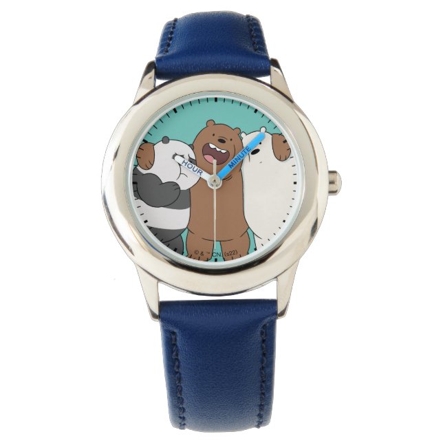 Wir Bare Bears Group Hug Armbanduhr (Vorderseite)