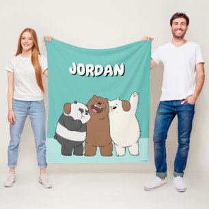 Wir Bare Bears Group Hug Fleecedecke