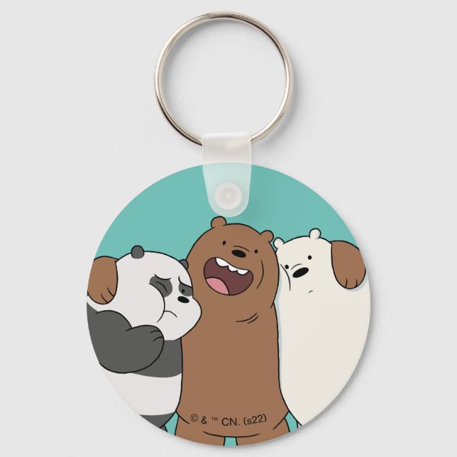 Wir Bare Bears Group Hug Schlüsselanhänger (Vorderseite)