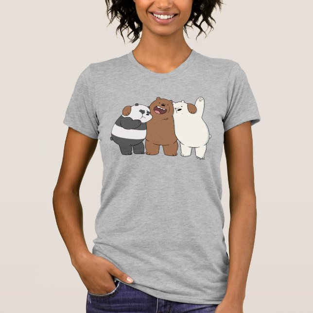 Wir Bare Bears Group Hug T-Shirt (Vorderseite)