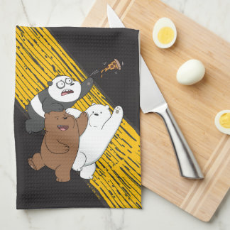 Wir Bare Bears - Letzte Pizza Slice Geschirrtuch