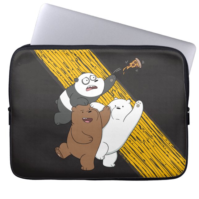 Wir Bare Bears - Letzte Pizza Slice Laptopschutzhülle (Vorderseite)