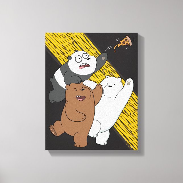 Wir Bare Bears - Letzte Pizza Slice Leinwanddruck (Vorderseite)