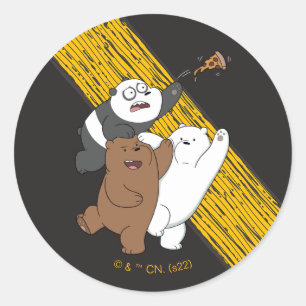 Wir Bare Bears - Letzte Pizza Slice Runder Aufkleber