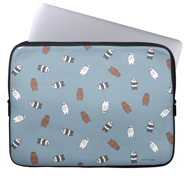 Wir Bare Bears - Muster für Sonnenblumen Laptopschutzhülle (Vorderseite)