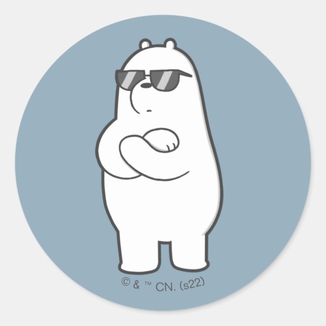 Wir Bare Bears - Muster für Sonnenblumen Runder Aufkleber (Vorderseite)