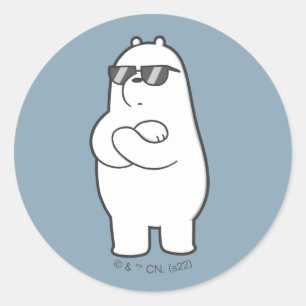 Wir Bare Bears - Muster für Sonnenblumen Runder Aufkleber