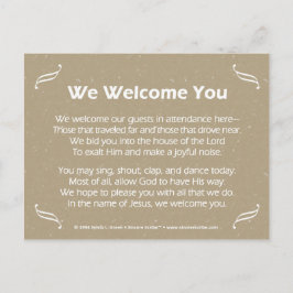 Wir begrüßen Sie Postkarte