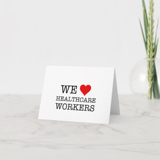 Wir behandeln Gesundheitshelfer Personalisiert Dankeskarte (Vorderseite)
