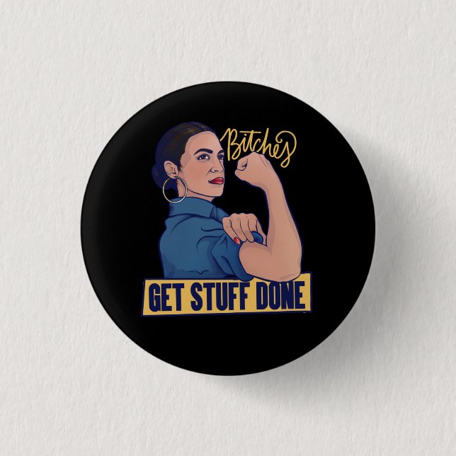 Wir bekommen Zeug erledigt AOC Rosie den Niveter Button (Vorderseite)