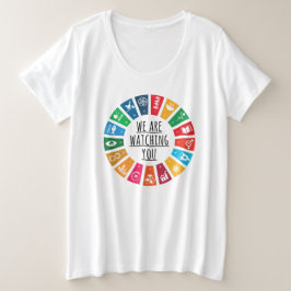 Wir beobachten Sie Große Größe T-Shirt