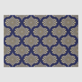 Wir beobachten Sie Navy und Gold Retro Ogee Craft Seidenpapier