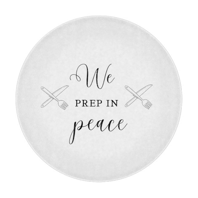 Wir bereiten in der PEACE Circle Glass Cutting Boa Schneidebrett (Vorderseite)