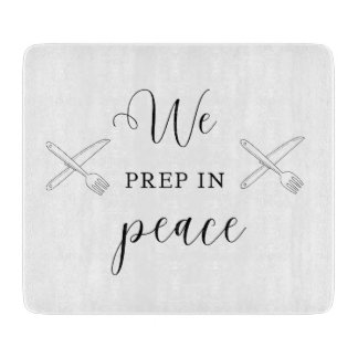 Wir bereiten in Peace Decorative Glass Cutting Boa Schneidebrett