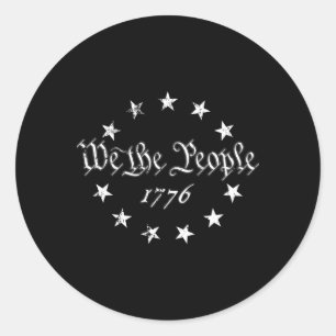 Wir Betsy Ross Flag 4. Juli 1776 Pat Runder Aufkleber