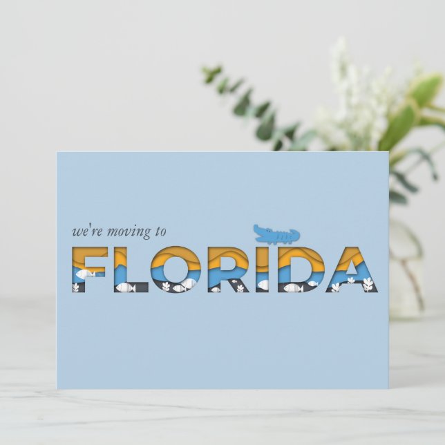 Wir bewegen das tropische Florida Ankündigung (Stehend Vorderseite)