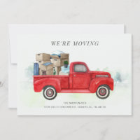 Wir bewegen Red Truck Änderung der Adresskarte