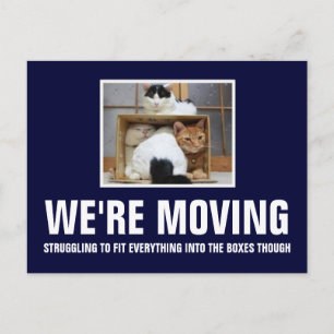 Wir bewegen uns ankündigungspostkarte