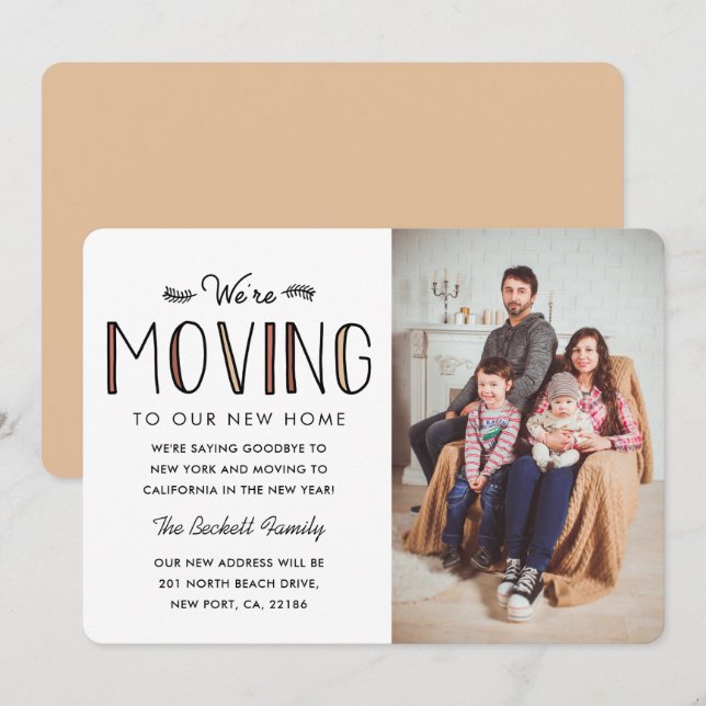 Wir bewegen uns | Neue Adressankündigung (Vorne/Hinten)