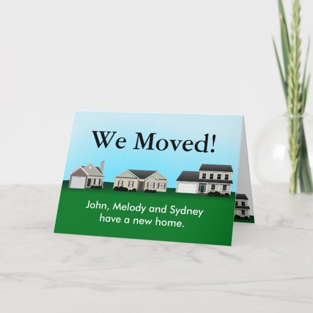 Wir bewegten Adressenänderung Karten (Vorderseite)