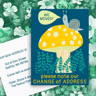 WIR BEWEGTEN Whimsical Snail Magical Mushroom NEU  Postkarte