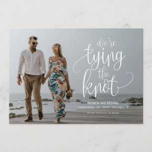 Wir binden das Foto der Hochzeit, das Datum zu spe Einladung