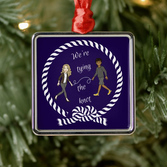 Wir binden das knot-nautikfarbene Anime Ornament Aus Metall (Baum)