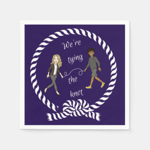 Wir binden das knot-nautikfarbene Anime Serviette