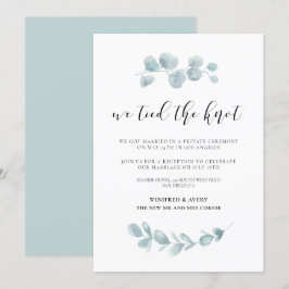 Wir binden den Knoten Grünen Hochzeitsankündigung Einladung