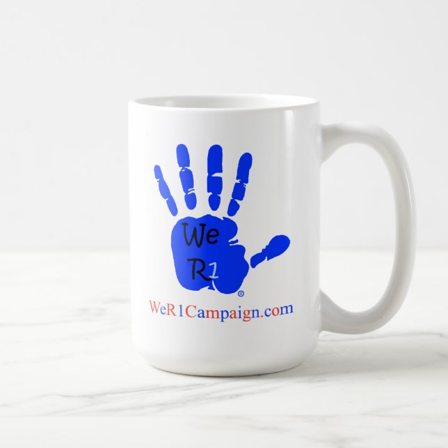 Wir (blaue Hand) Tasse R1 (Rechts)