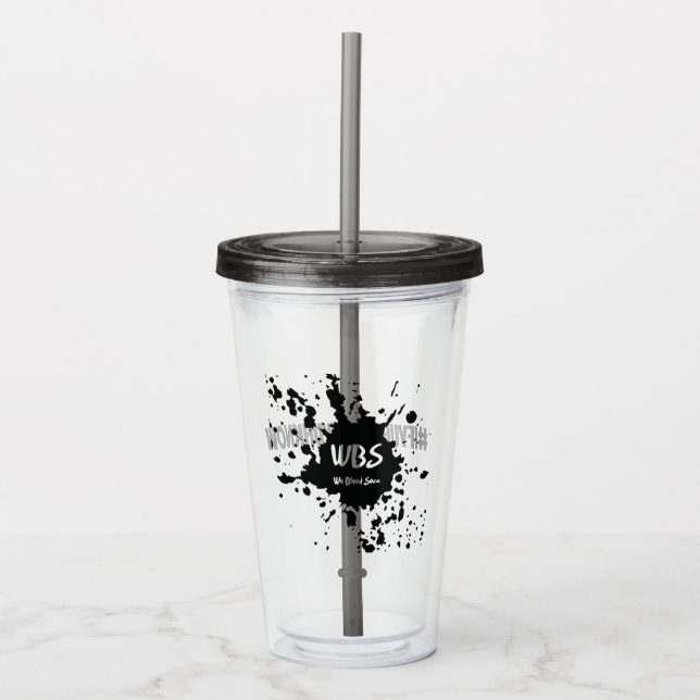 Wir bluten Soca Fete Cup mit klassischem Logo Acryltrinkbecher (Vorderseite)