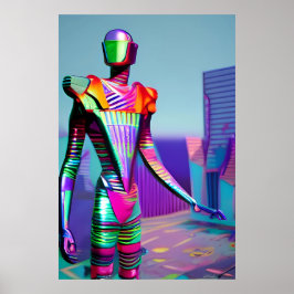 Wir brauchen einen Leader Ken Gage Sci-Fi Roboter Poster