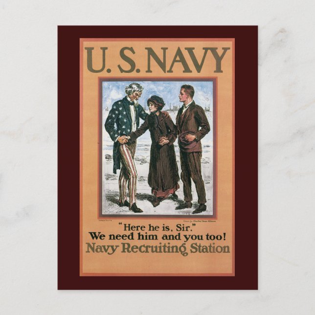 Wir brauchen euch den 2. Weltkrieg Postkarte (Vorderseite)